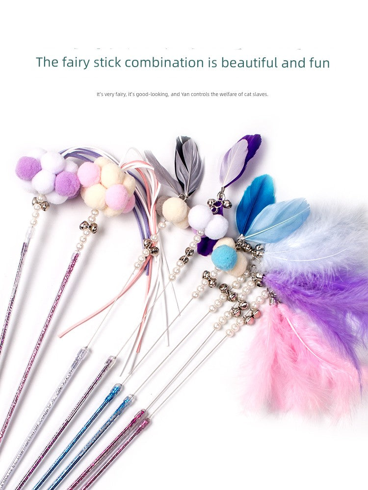 Handy, Retractable Replacement Heads and Cat Stick with Bell