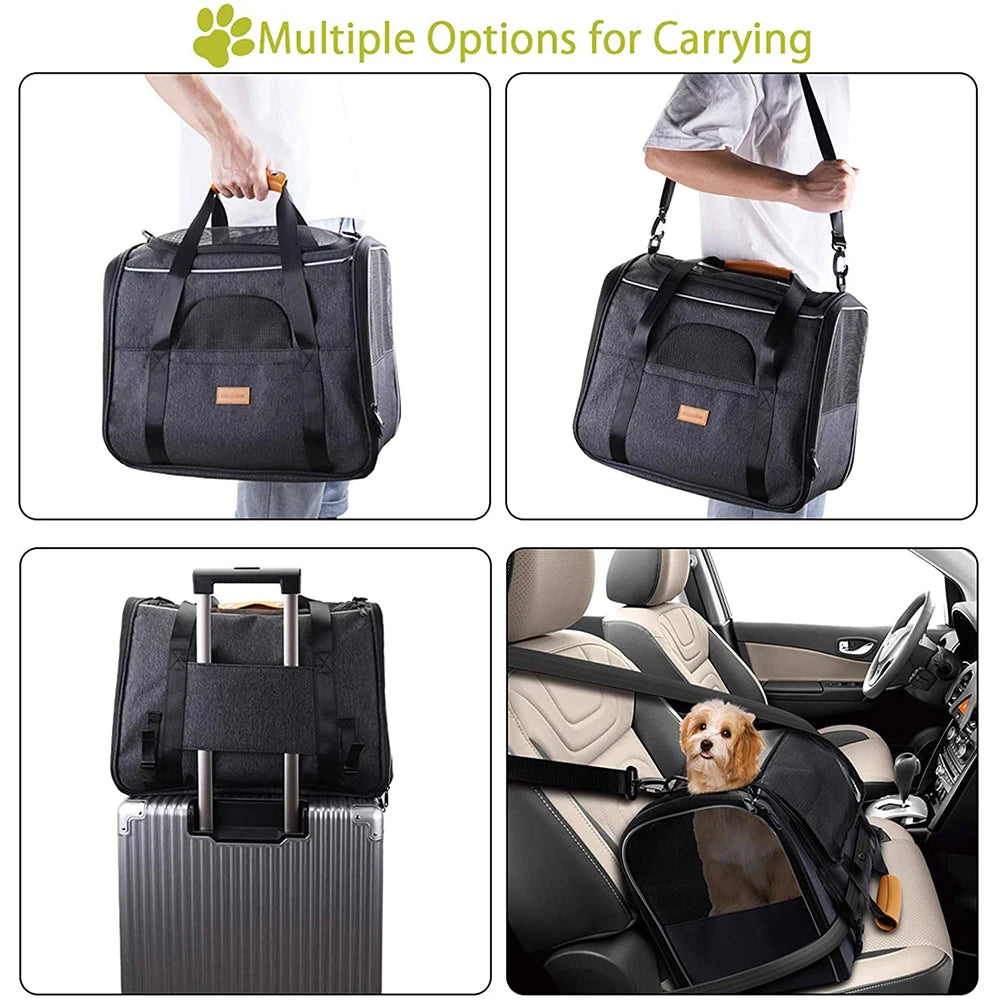 Portable, Adjustable Pet Carrier Handbag