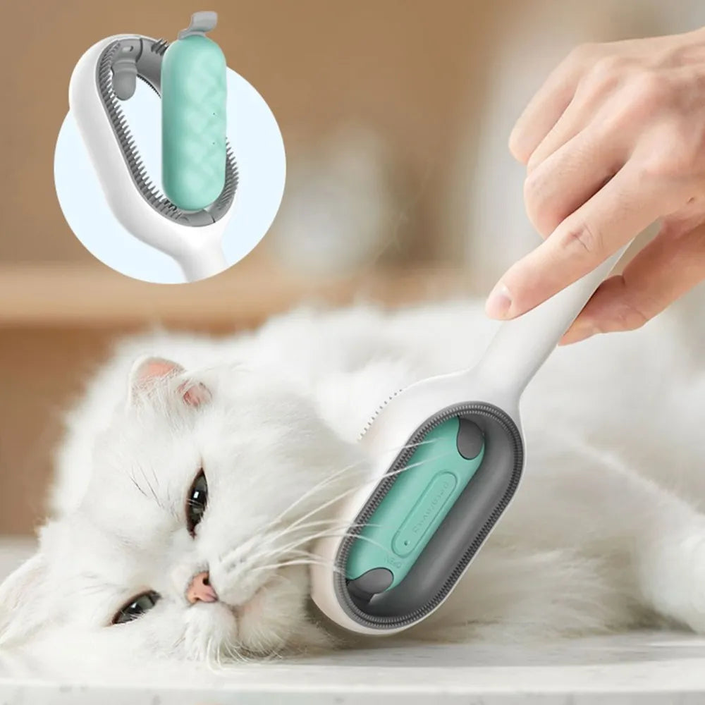 Pet Brush for Hair Removal with Wipes