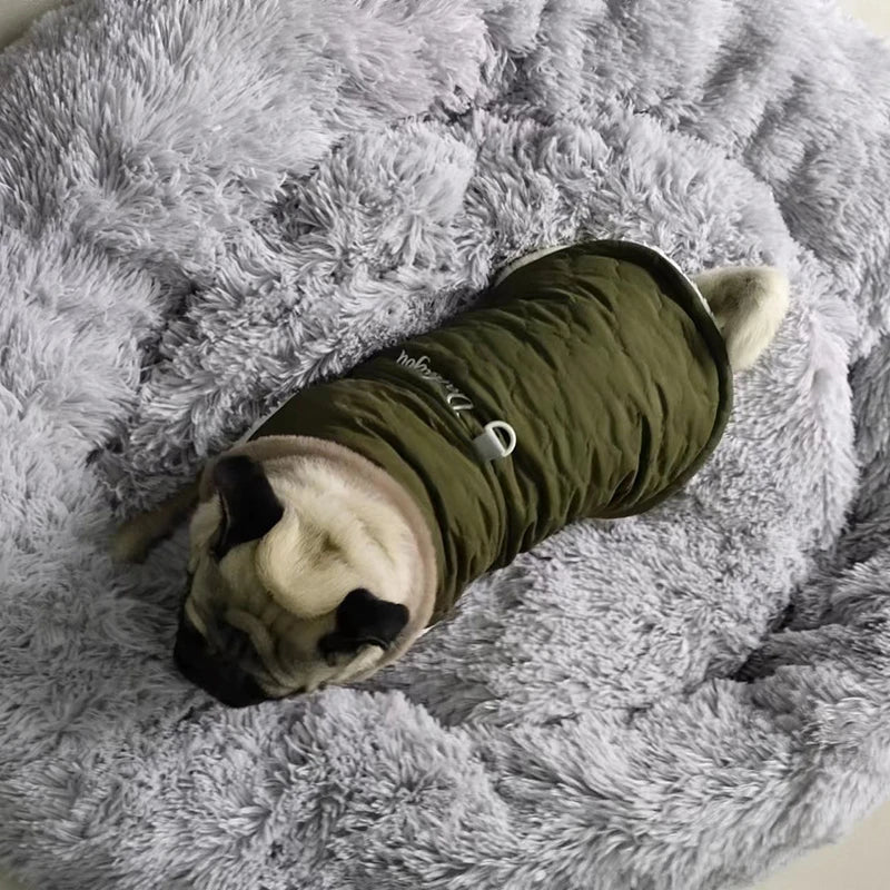 Waterproof Fur Collar Jacket Winter Warm Fleece for Small Pets