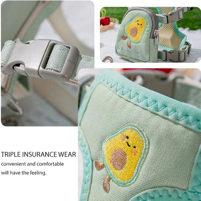 Cute Cartoon Designed Pet Backpack and Quick Release Harness