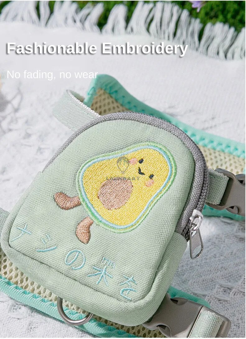 Cute Cartoon Designed Pet Backpack and Quick Release Harness