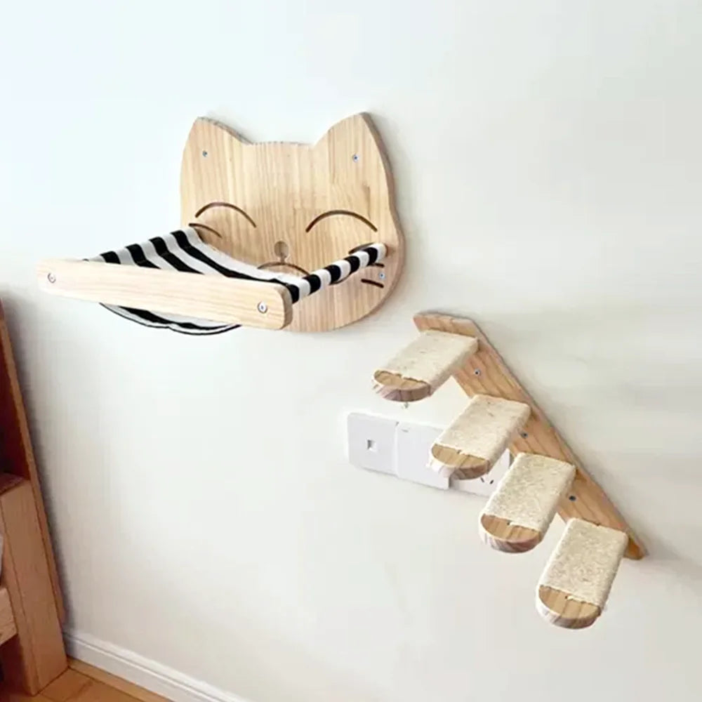 Combo Wooden Cat Shelves