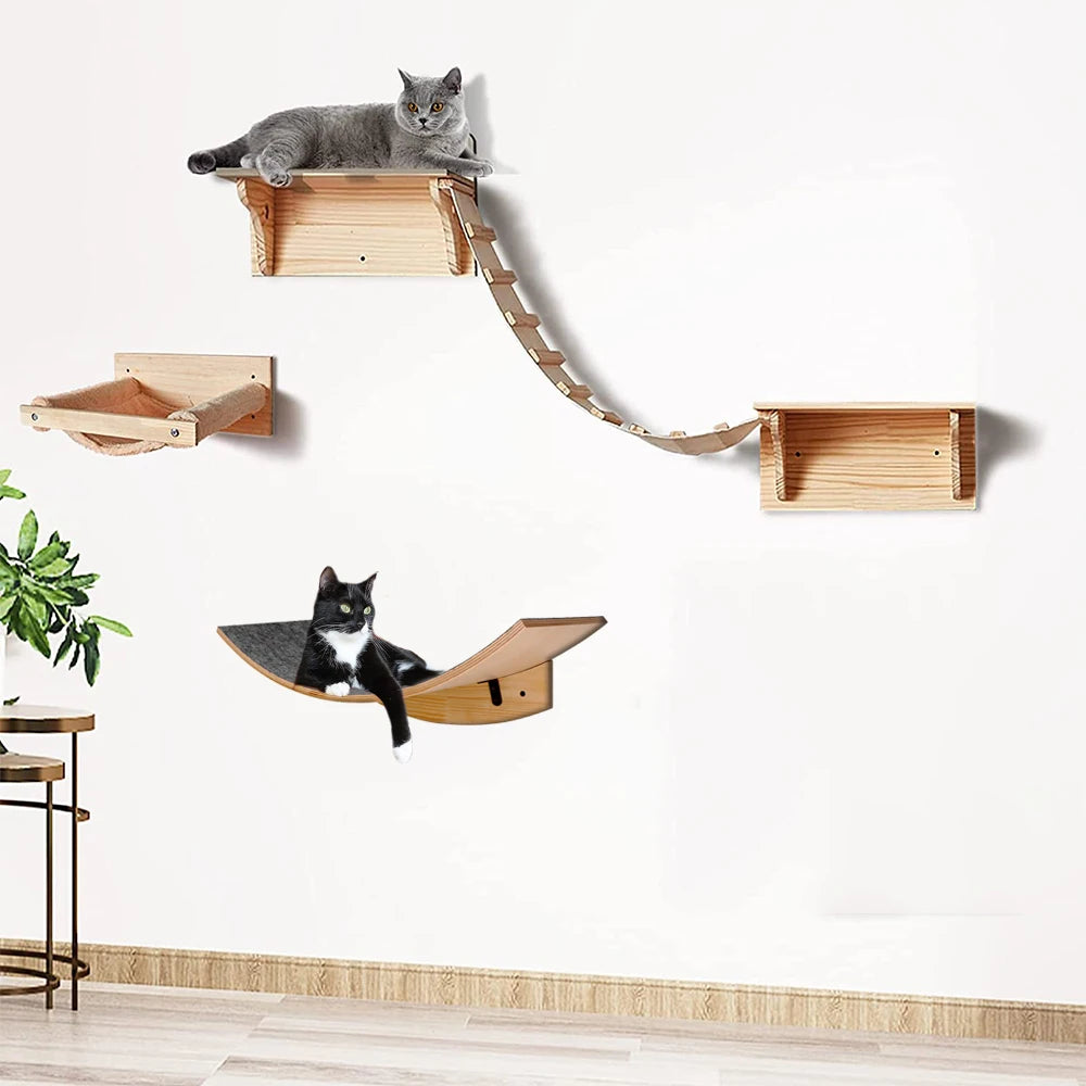 Wooden Cat Shelves