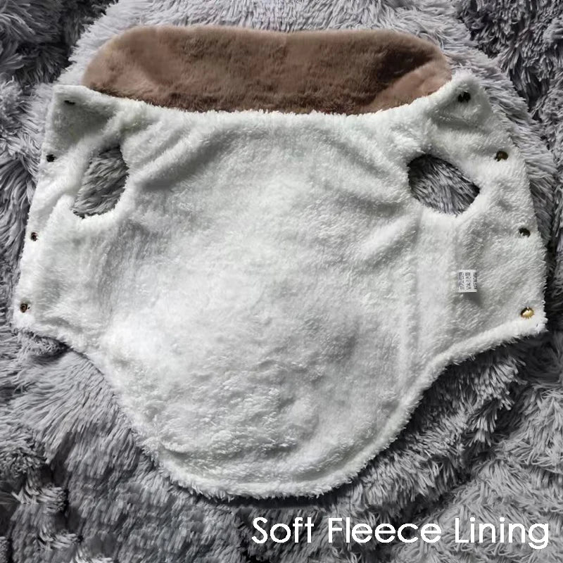 Waterproof Fur Collar Jacket Winter Warm Fleece for Small Pets