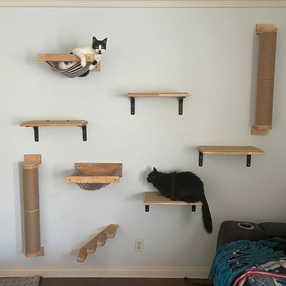 Wooden Cat Shelves
