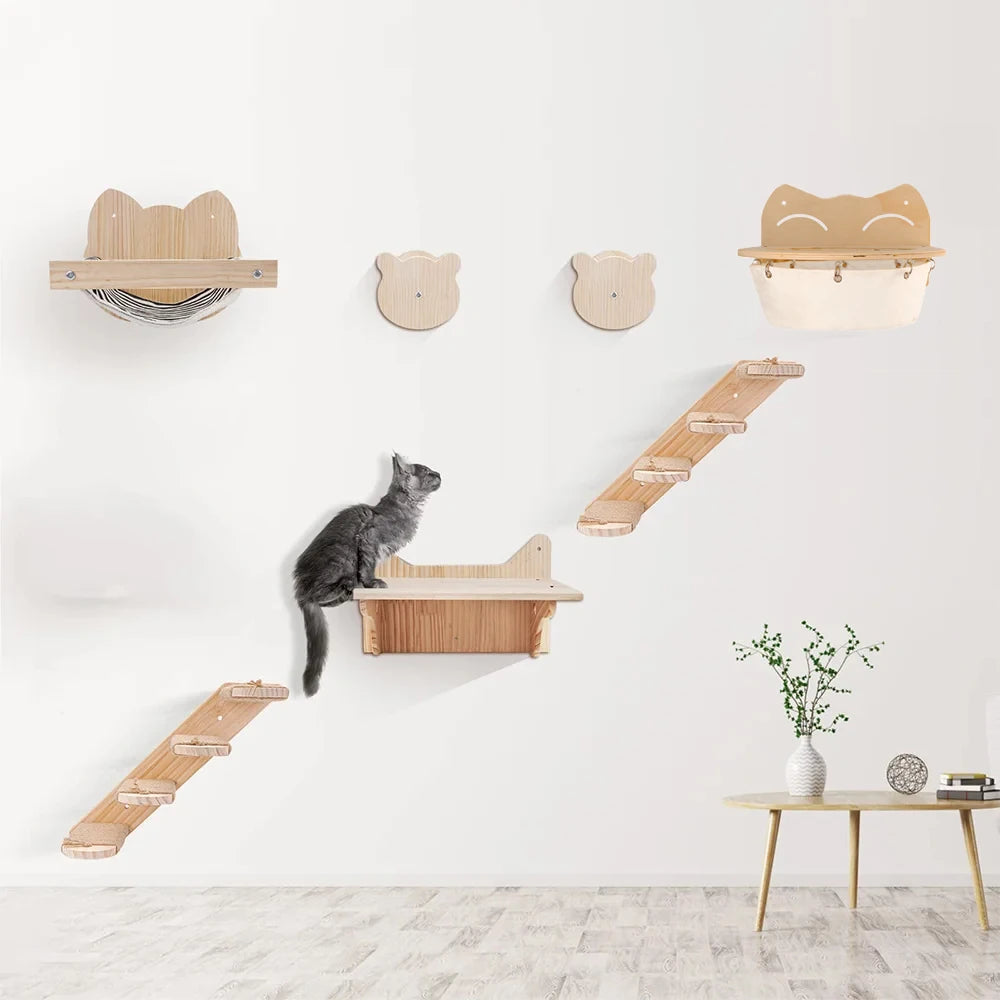 Wooden Cat Shelves